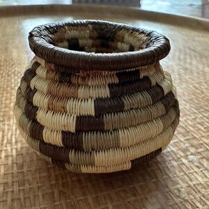 Geometric Handmade Basket made in Panama Rainforest